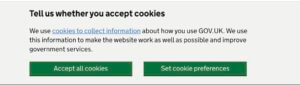 EU cookie notification