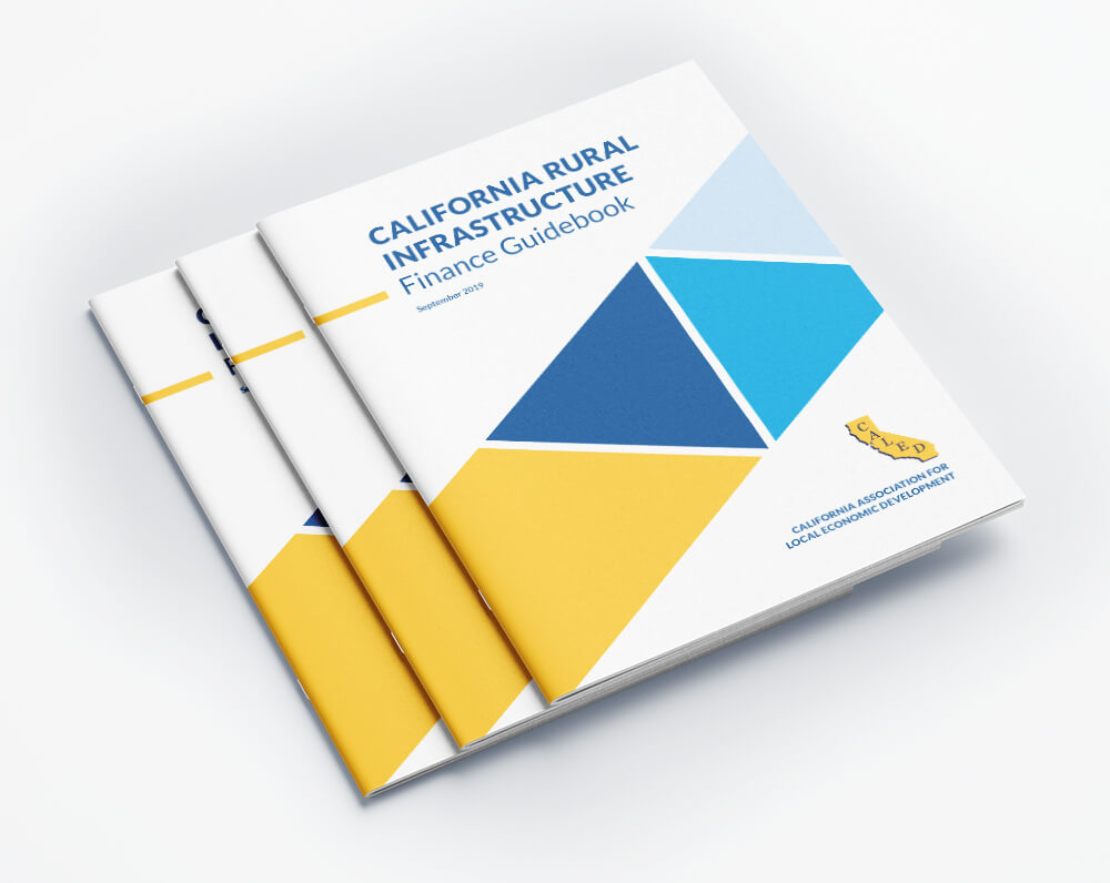 Stack of CALED 2019 financial guidebooks showing cover art